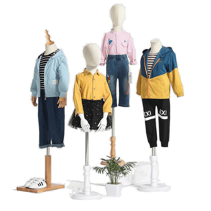 高档儿童模特道具半身小孩小童服装展示架童装店橱窗带头模特架子
