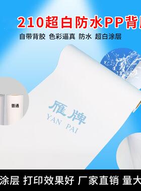 超白210g防水PP打印纸正白不发黄颜料墨带背胶装饰画相纸