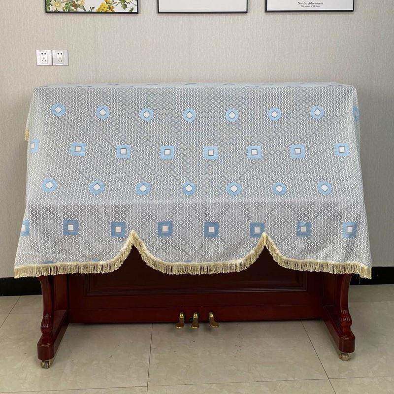 音月钢琴浅黄色浪漫调钢琴全蕾披丝情钢EWQ罩琴罩两层罩子防尘