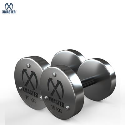 高档XMASTER防哑铃电镀哑铃纯钢组锈哑铃男士身家用杠铃多功能健