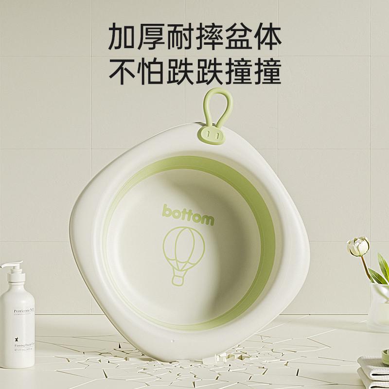 婴儿洗脸盆新生儿童折叠盆洗脚洗屁股盆初生宝宝专用小盆子三件套