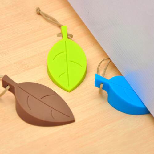 Creative Leaf-Shaped Silicone Door Stopper Windproof Doorsto
