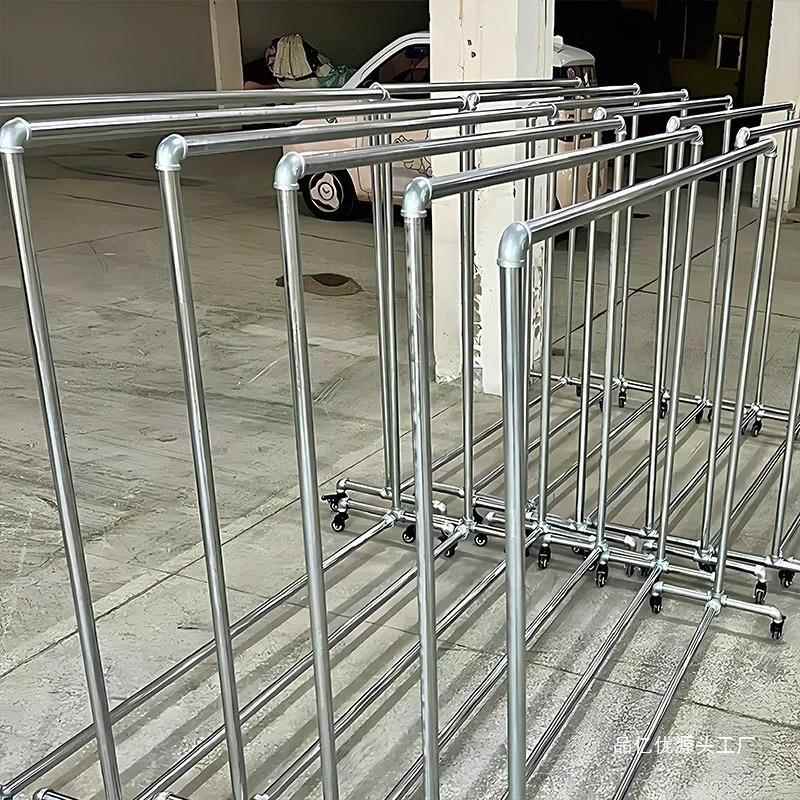 钢管晾衣架凉衣架晾衣杆阳台家用落地卧室户衣服简易晒被水管