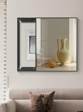 电表打装饰画免孔箱现代简风约奶油绿BQ格韵BQ植遮挡电匣装饰配电