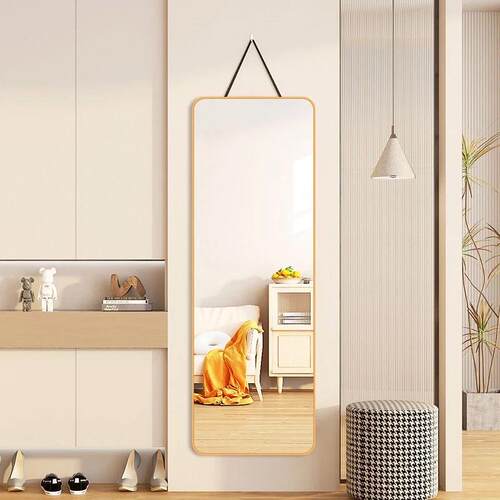 镜子挂墙带绳悬挂式穿衣镜学生宿舍试衣镜家用卧室免打孔挂墙镜子