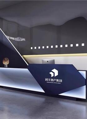 简约现代公司美店院酒烤漆jh750661前台接台台球厅待吧台不锈钢容
