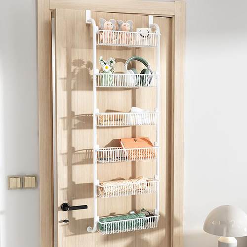 免打收孔后门挂篮置物架多层纳BAV架浴室门功后挂架多能整理架