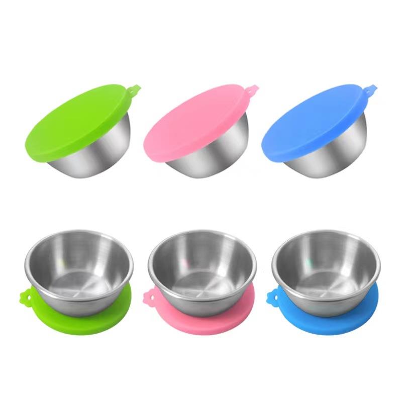 70ml酱汁杯沙拉番茄酱调味容器硅胶盖迷你便当酱料盒硅胶密封