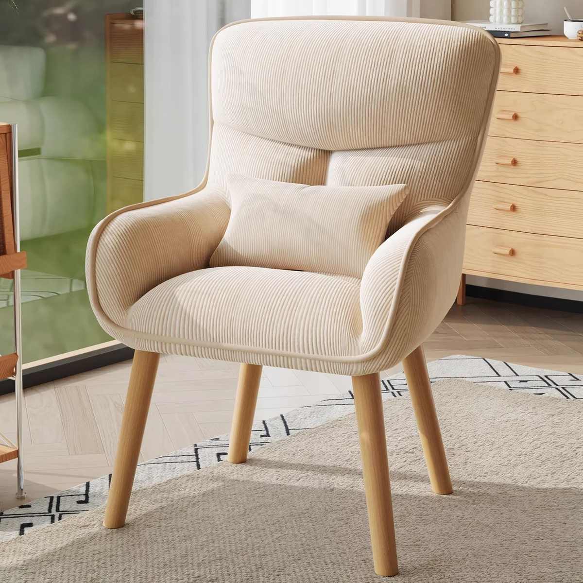 电脑椅子舒服久坐书桌椅学生家用宿舍学习办公实木靠背转椅化妆椅