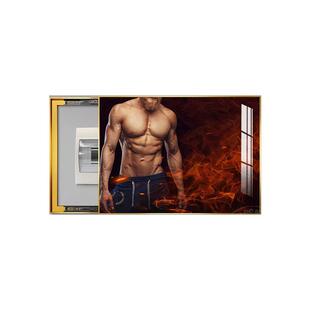 健身房仪表箱装饰画高端励志无打孔挂画挡网箱配电箱开关电箱