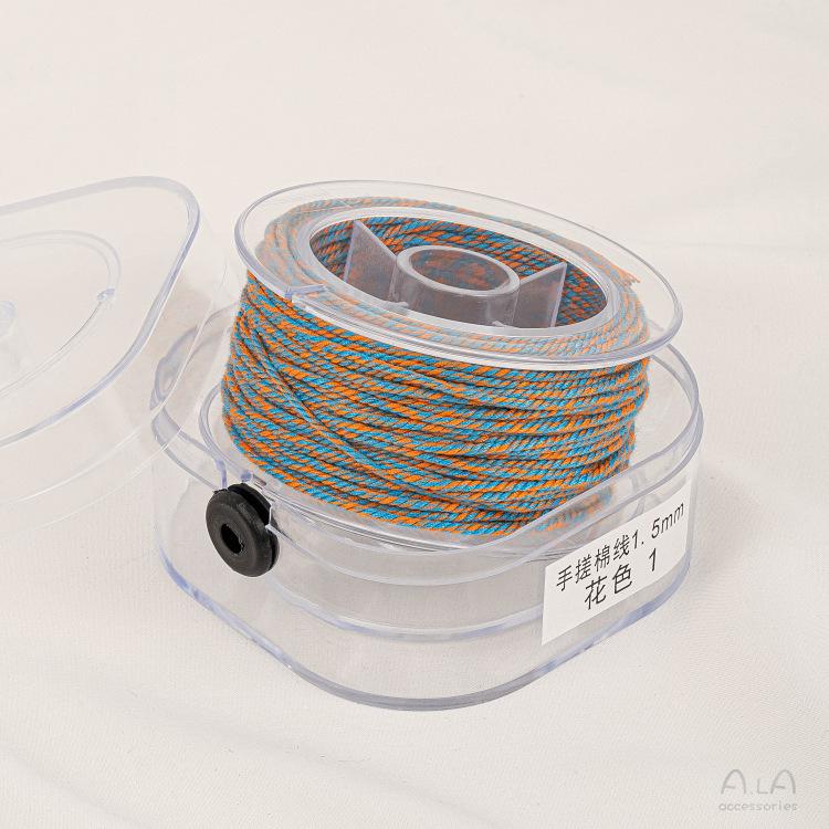 手搓棉线藏式文玩线绳五色线彩绳流苏绳子diy手工串珠编织棉线材