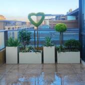 铁艺不锈钢花箱组合户外庭院阳台商业广场隔断围栏景观种植箱花槽