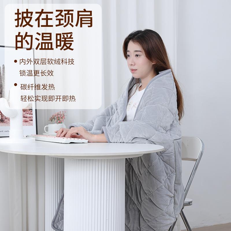 12V电热加热抱枕被子两用抱枕毯加热毯靠枕多功能发热披肩