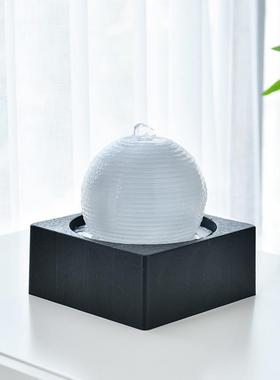 财源滚滚客厅桌面小型流水风水球现泉代简YY712172环约办公循喷摆