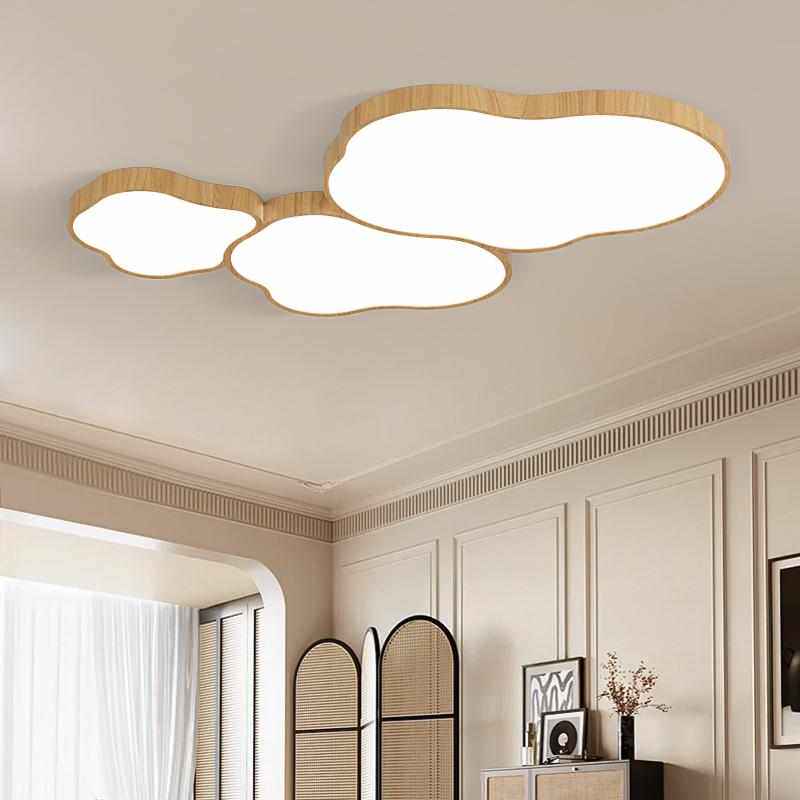 迪格雅北欧简约胡桃木大气客厅主灯创意云朵儿童房卧室护眼吸顶灯,家装灯饰光源,智能吸顶灯,淘宝优惠券,粉丝福利购,淘宝优惠卷