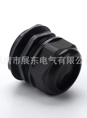 供应塑料电缆接头M75X2黑色防水接头尼龙防水出线口固定头填料函
