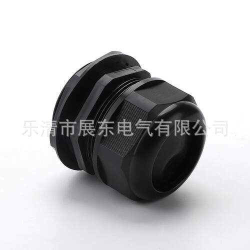 供应塑料电缆接头M75X2黑色防水接头尼龙防水出线口固定头填料函