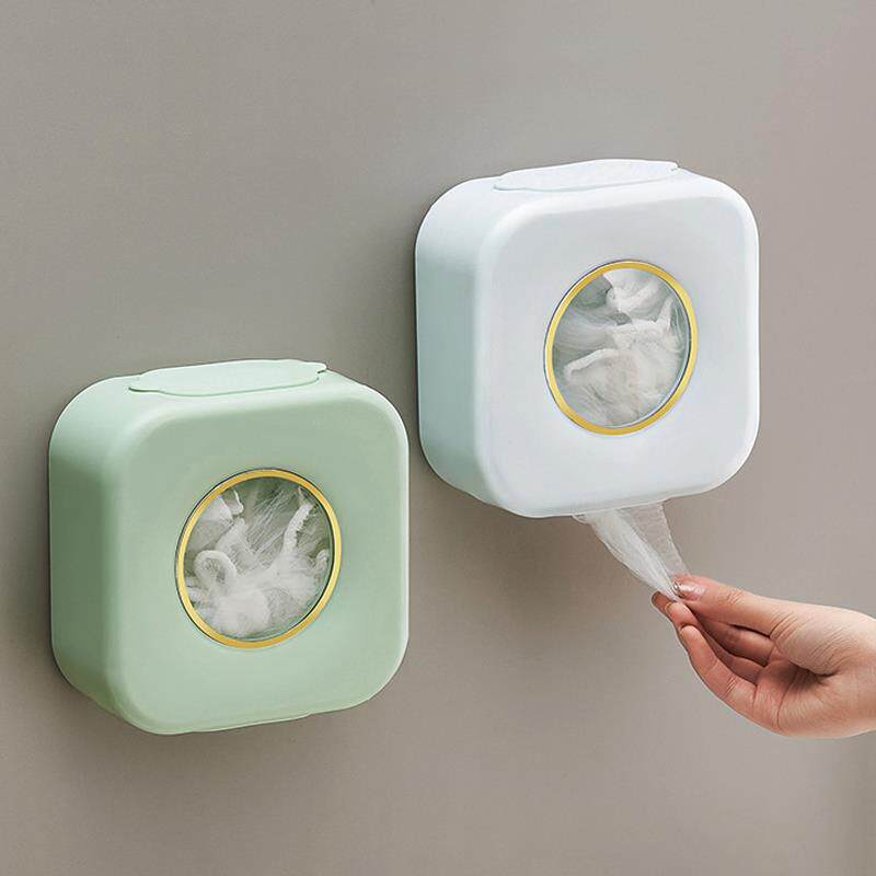 一次性厨房水槽过滤网收纳盒抽取式壁挂家用水池下水道垃圾漏网架