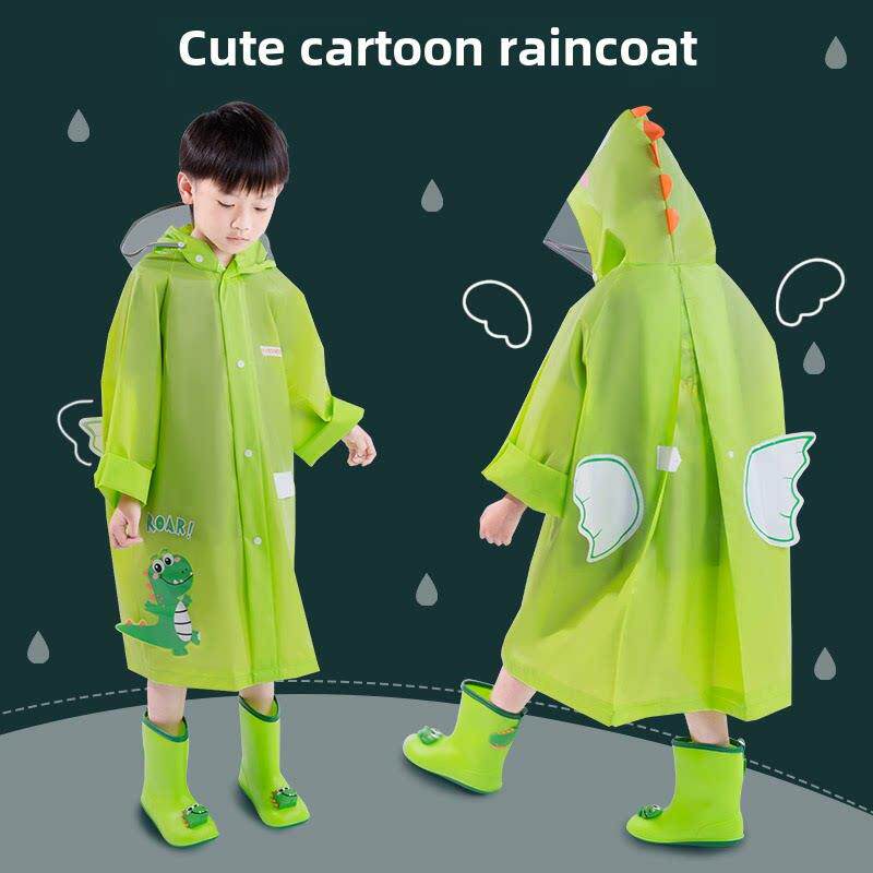 儿童雨衣男童幼儿园上学雨服宝宝婴幼儿女童恐龙幼童全身雨鞋套装