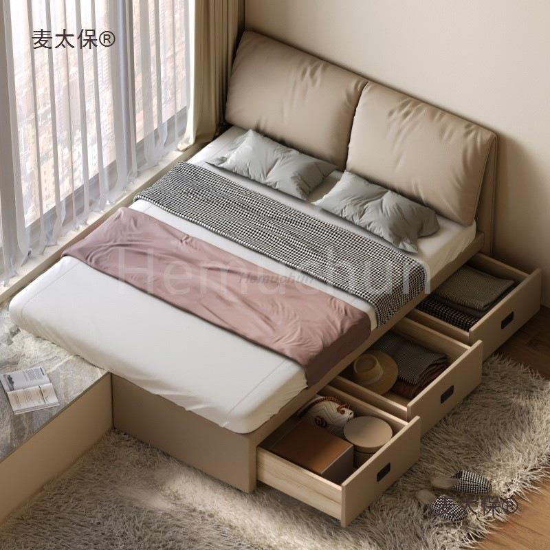 6R飘窗拼接床窗改床定制衔接一床床半飘窗台一半PC024031储物榻榻