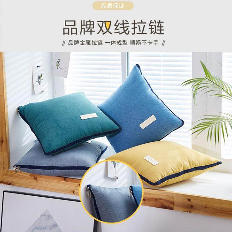 生态羊靠绒抱枕被子发-LW-22TQJ51两用沙办公室垫枕汽车载头枕