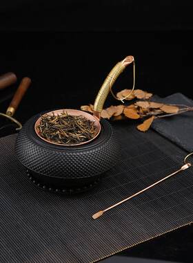 严选严选中式烤茶器茶楼酒精蜡烛纯铜茶针烤茶盘炉茶餐厅铁壶铸铁