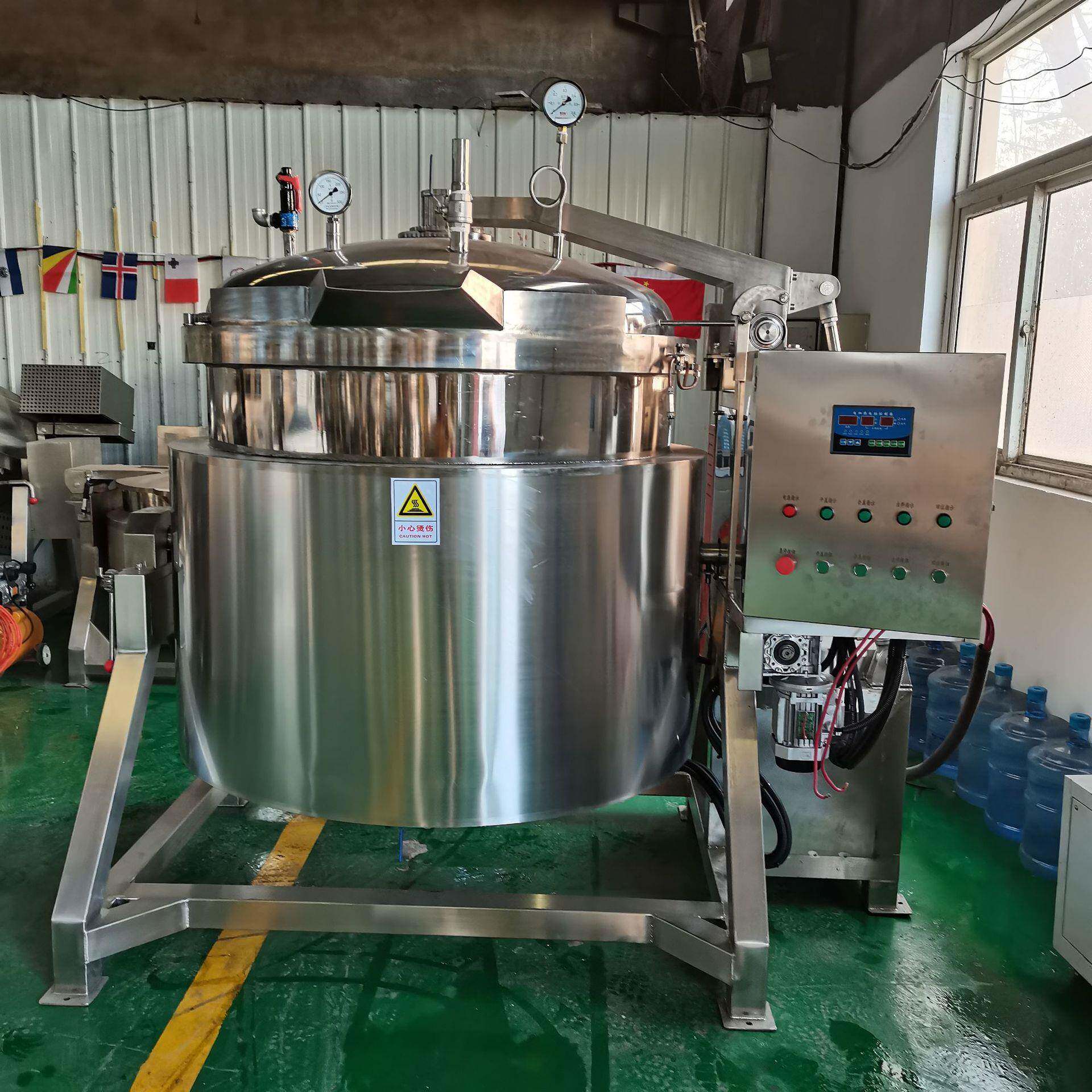 销售花生鸭蛋卤煮锅蒸汽式高压蒸煮锅高温高压锅骨汤料熬制设备