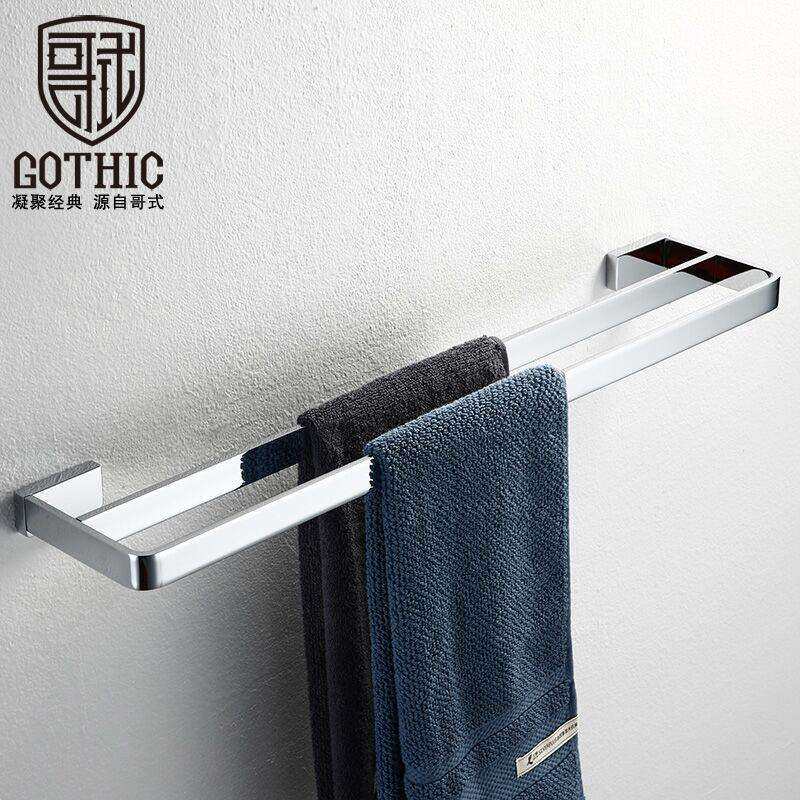 哥式GOTHIC欧式全铜毛巾架浴巾架双杆毛巾杆浴室五金挂件