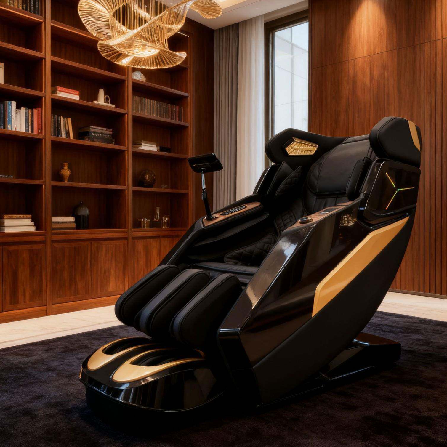 新款豪华4D双机芯智能按摩椅高端商务外贸出口厂家Massage chair