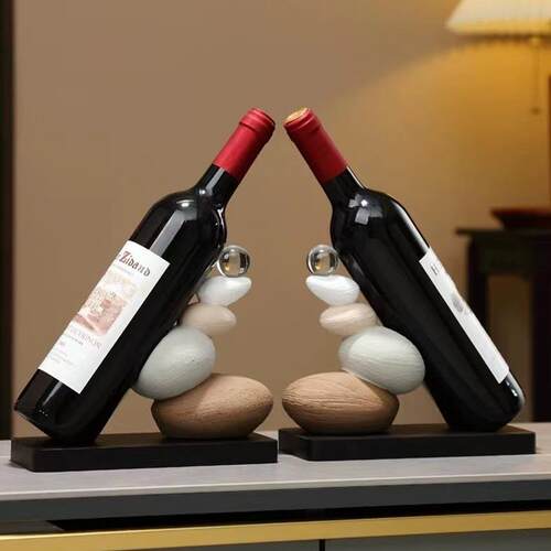 YZI石来运转红酒架托摆件奢高档餐桌客餐边厅装电视酒柜内创轻意