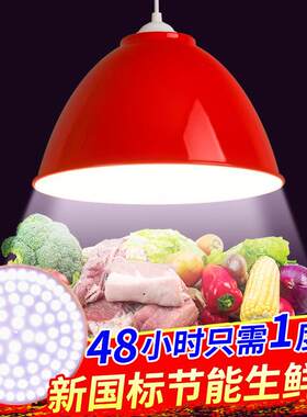 新国标LED卤肉熟食专用灯生鲜灯 海鲜市场水果蔬菜卤菜吊灯猪肉灯