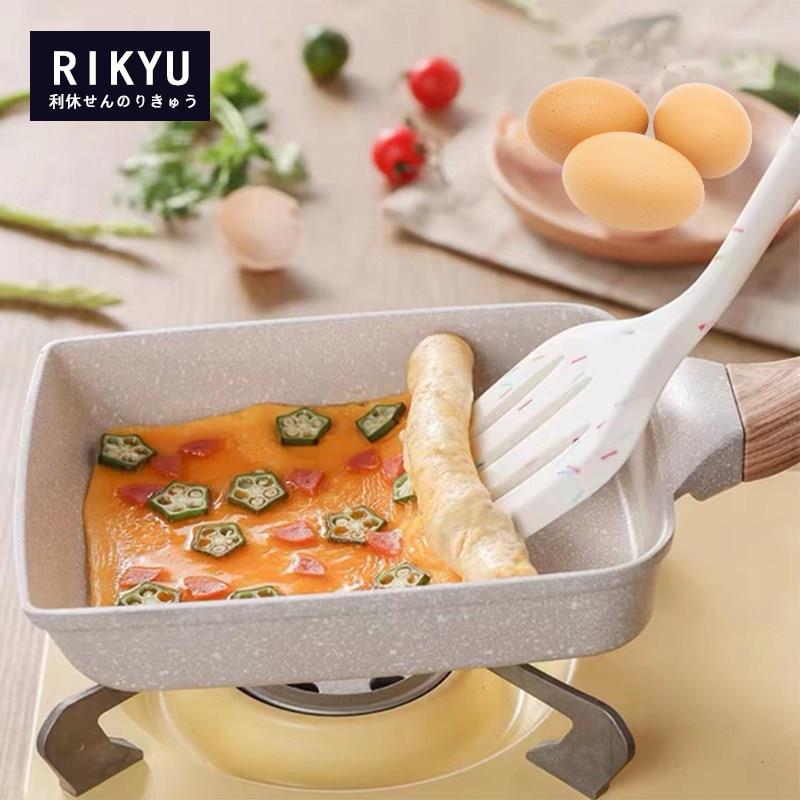 Rikyu利休玉子烧平底不粘家用厚蛋烧麦饭石早餐小方煎锅煎蛋