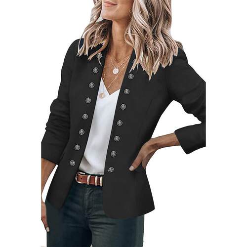 Women's standing collar double cardigan jacket