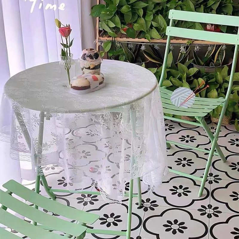 户外阳台桌椅套装铁艺单桌休闲网红户外庭院露台创意茶几拍照