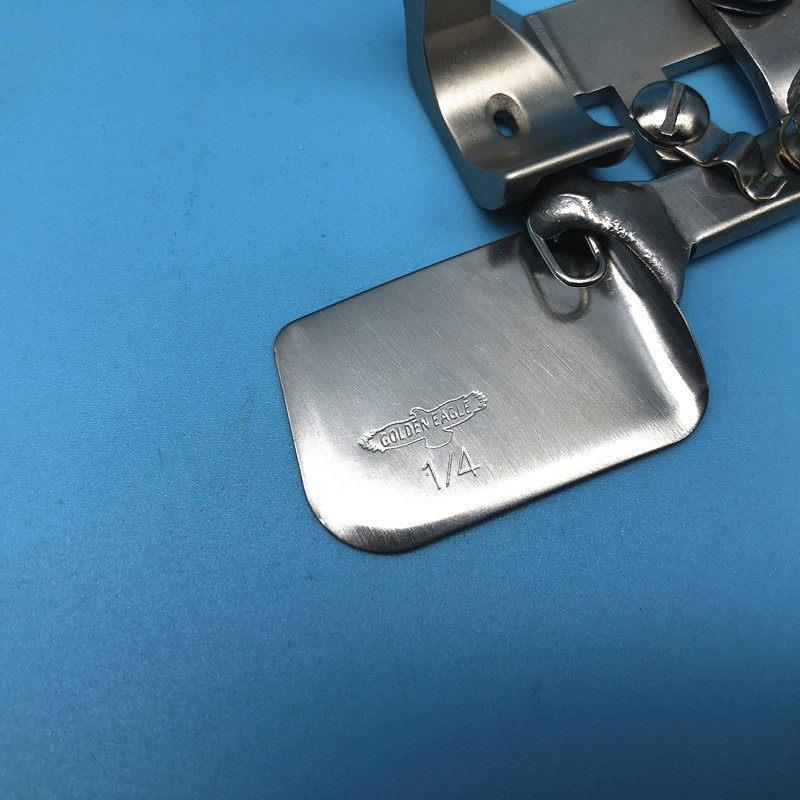 进口鹰牌全钢F502折边拉筒折边机工业缝纫机平车压脚弯边机