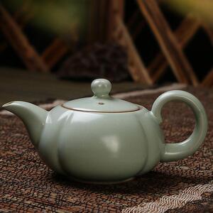 龙浔 汝窑茶壶单壶陶瓷汝瓷功夫茶具开片家用泡茶壶过滤小茶壶