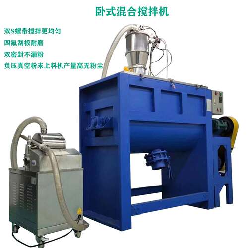 多功能卧式搅拌机双S螺带搅拌粉末颗粒混合拌料易清理可加热