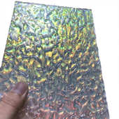 透明镭射幻彩板炫彩亚克力板PS纹理七彩板加工切割亚克力板批发