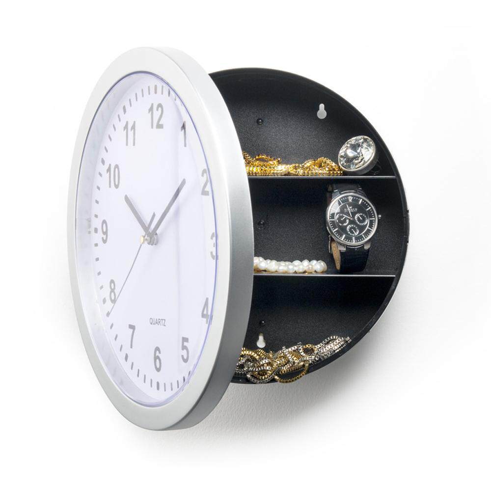 简约北欧创意时钟 家居客厅立体圆形收纳盒 私房钱首饰挂钟摆件