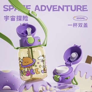 ppsu儿童吸管杯女生高颜值夏天可爱学生上学专用水杯子24新款水瓶