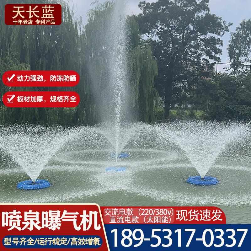喷泉曝气机养殖增氧机河道治理灯光喷泉污水推流市电太阳能曝厂家