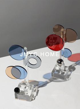 奢意办公室桌面彩色圆圈立轻体摆件玄创关酒柜装客厅PQA电视柜软