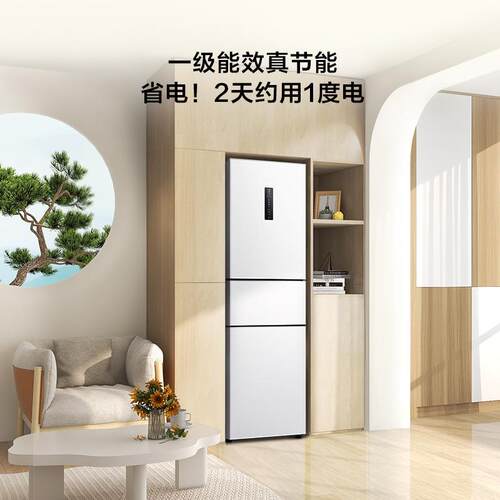 T.CL R261V3-C 芭蕾白261升电脑三门风冷无霜一级变频家用电冰箱