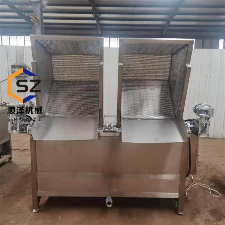 1500型大虾油炸机小龙虾油炸机自动出料螃蟹油炸机机械