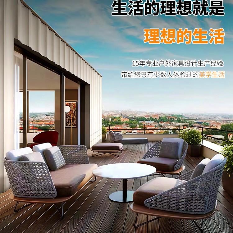 休闲家具酒店餐厅藤桌椅 咖啡厅藤桌椅便携收纳户外庭院藤编桌椅