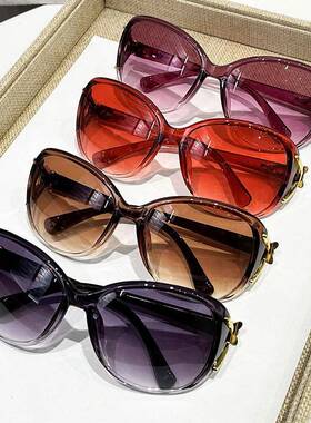 Women's 4PCS Vintage Sunglasses - Oversized Tortoiseshell