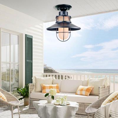 N5美式复古吸顶灯阳光房灯大门口阳台走廊入户门前灯户外凉亭吊灯