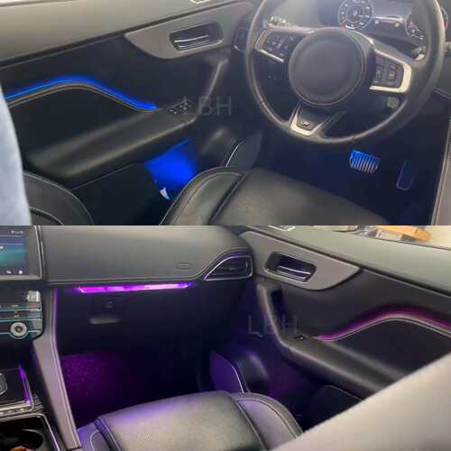 适用16-20款捷豹 F-PACE 汽车内饰氛围灯LED灯条气氛灯装饰免穿线