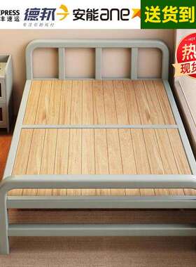 实木折叠床宿舍单人床成人家用结实耐用一米二小床90cm老式硬板J*