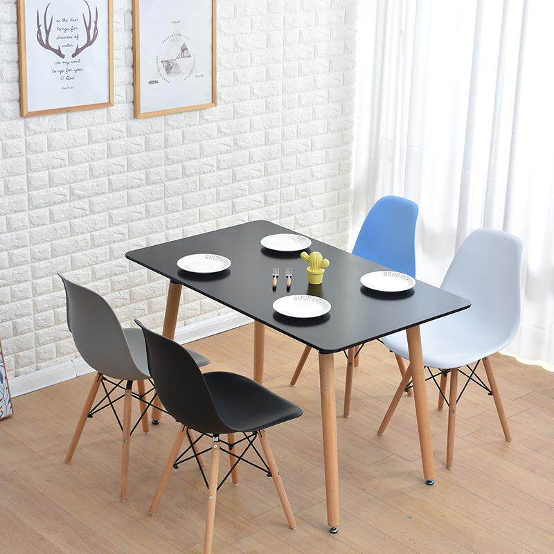 北欧简约小户型餐桌洽谈桌 咖啡桌伊姆斯餐桌 休闲方桌办公桌